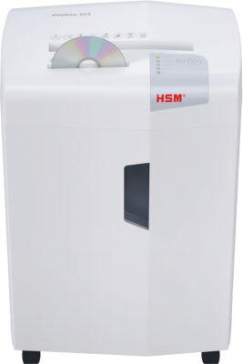 HSM Aktenvernichter Shredstar X24, Partikelschnitt 4 x 37 mm, P-4, 30 l, 24 Blatt Schnittleistung, separates CD-Schneidewerk, mobil, silber/weiß