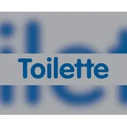 WC-Schild, "Toilette", 20 x 80 mm - 80x20x1 mm Kunststoff