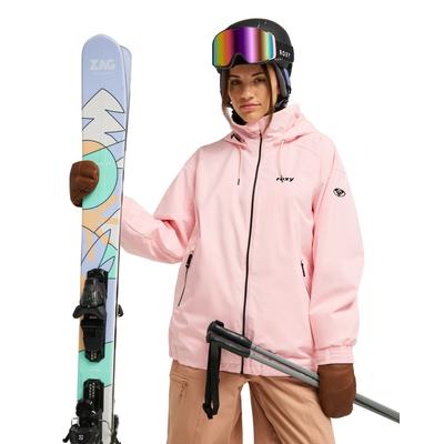Snowboardjacke ROXY "Landscape 10K", Damen, Gr. XL, rosa (rose shadow), Obermaterial: 100% Polyester., Jacken Snowboardjacke