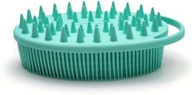 Inspired Finds Dual Spa Silicone 2 in 1 Shower Brush Body & Scalp Exfoliator green