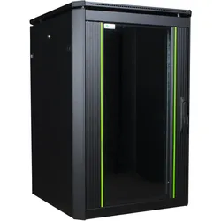 Logon 16U W=600mm D=800mm H=897mm (16 HE, 19 Zoll Rack), Serverschrank, Schwarz