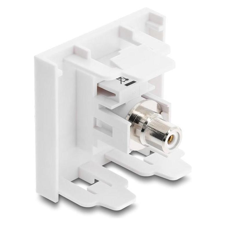 Delock Easy 45 Cinch Buchse zu Cinch Buchse Modul weiss (Winkeladapter) (430829)