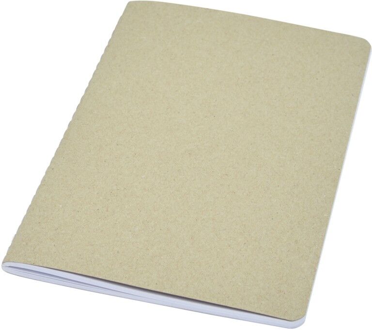 Carnet personnalisable en carton recyclé à couture visible Gianna naturel