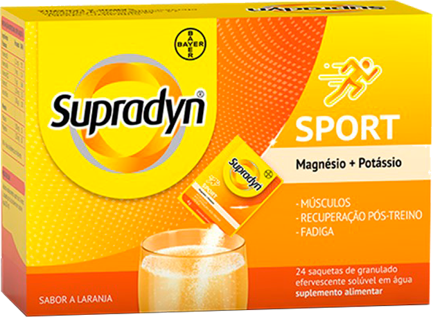 Supradyn Sport Magnésio e Potássio 24 Saquetas
