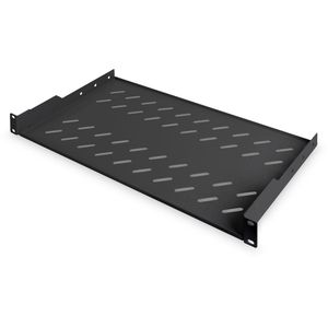 Digitus Netzwerkschrank-Fachboden DN-19 TRAY-1-SW, 25 cm Einbautiefe, 19 Zoll, 1 HE, bis 15 kg, schwarz