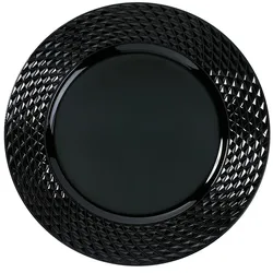 Dekoteller 33cm Kunststoff Rauten - Schwarz