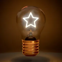 LED-Deko-Glühbirne Stern MAGS, 13 cm