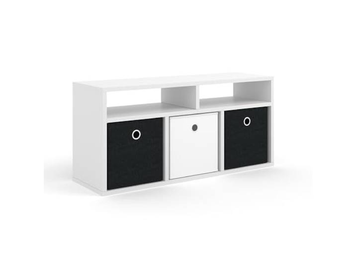 Vicco Raumteiler Hylda, Weiß, 84.4 x 39 cm, zur Raumtrennung und Aufbewahrung von Büchern und Boxen