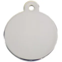 Adressanhänger mit Gravur - rund groß - silber