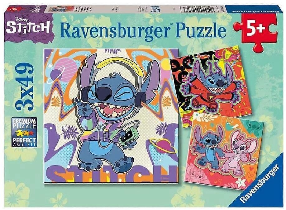 Ravensburger Disney Stitch Palapeli 3x49 Palaa