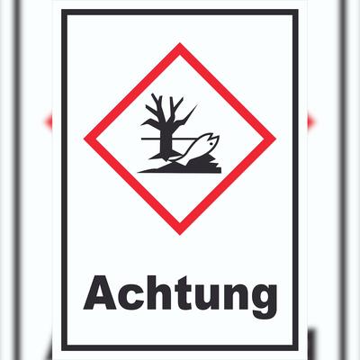 HB-Druck Schild Gewässergefährdend Achtung Verunreinigung von Wasser hochkant A3 (297x420mm)