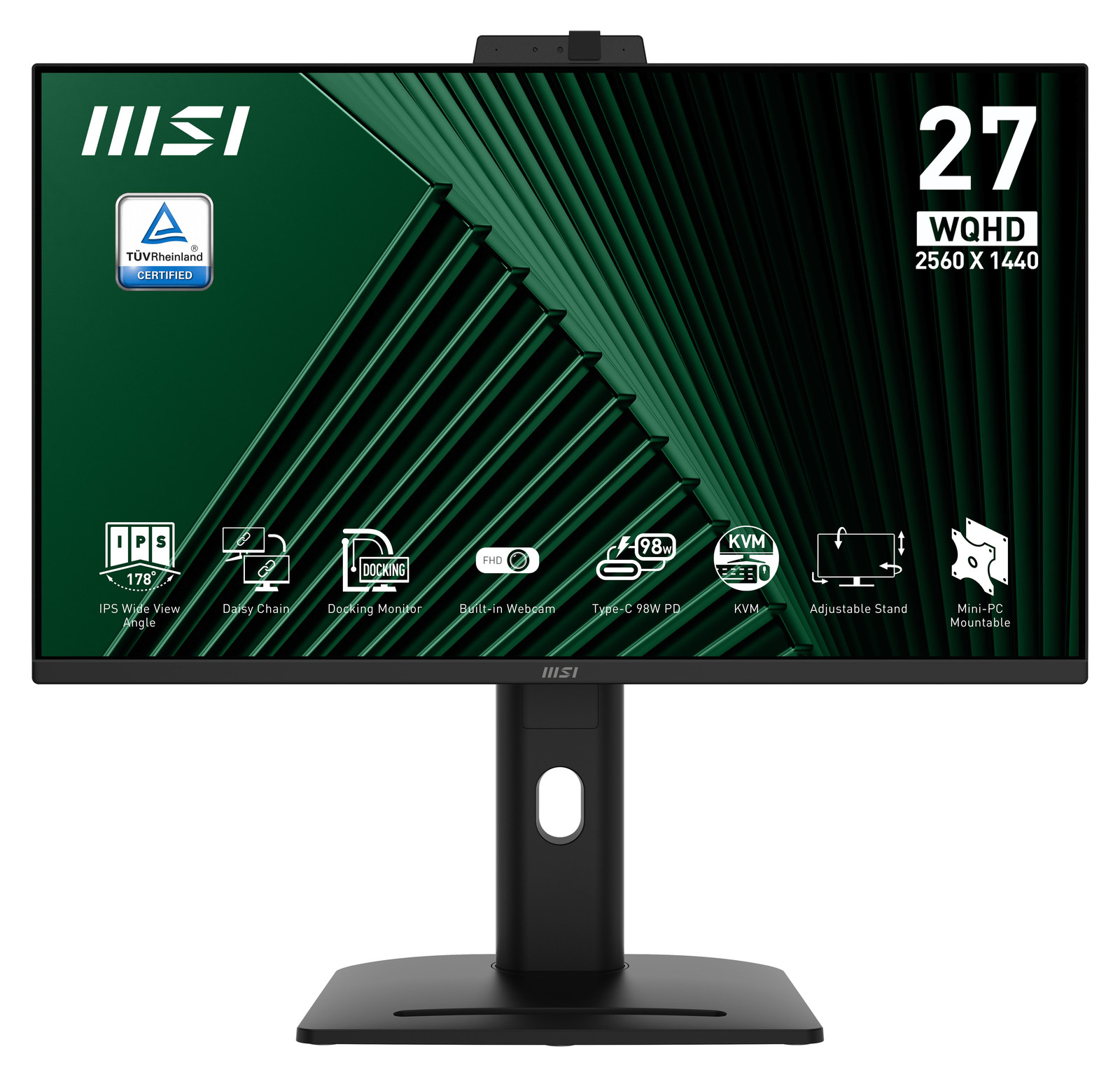 MSI PRO MP275QPDGDE 27 inch WQHD IPS Monitor 100 Hz 4 ms
