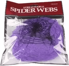 Inspire Curations Artificial Stretchy Spider Web Halloween Spider Web Decoration For Haunted Houses & Spooky Party Scenes purple 500g