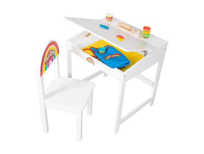 roba x Play-Doh Schulpult mit Zubehör - 55x49x58cm - weiß -