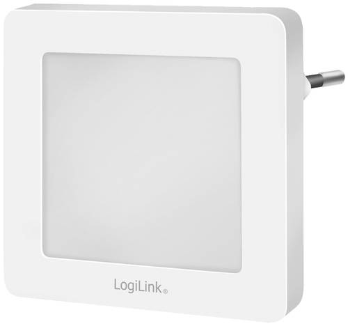 LogiLink LED013 LED013 LED-Nachtlicht mit Dämmerungssensor Quadratisch LED Warmweiß Weiß
