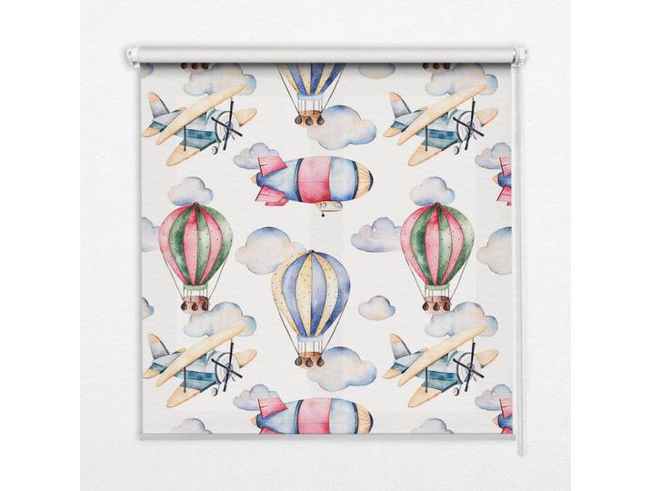 INNENROLLO - Fensterrollo - Rollo - 60x40 cm - Luftschiffe und Ballons