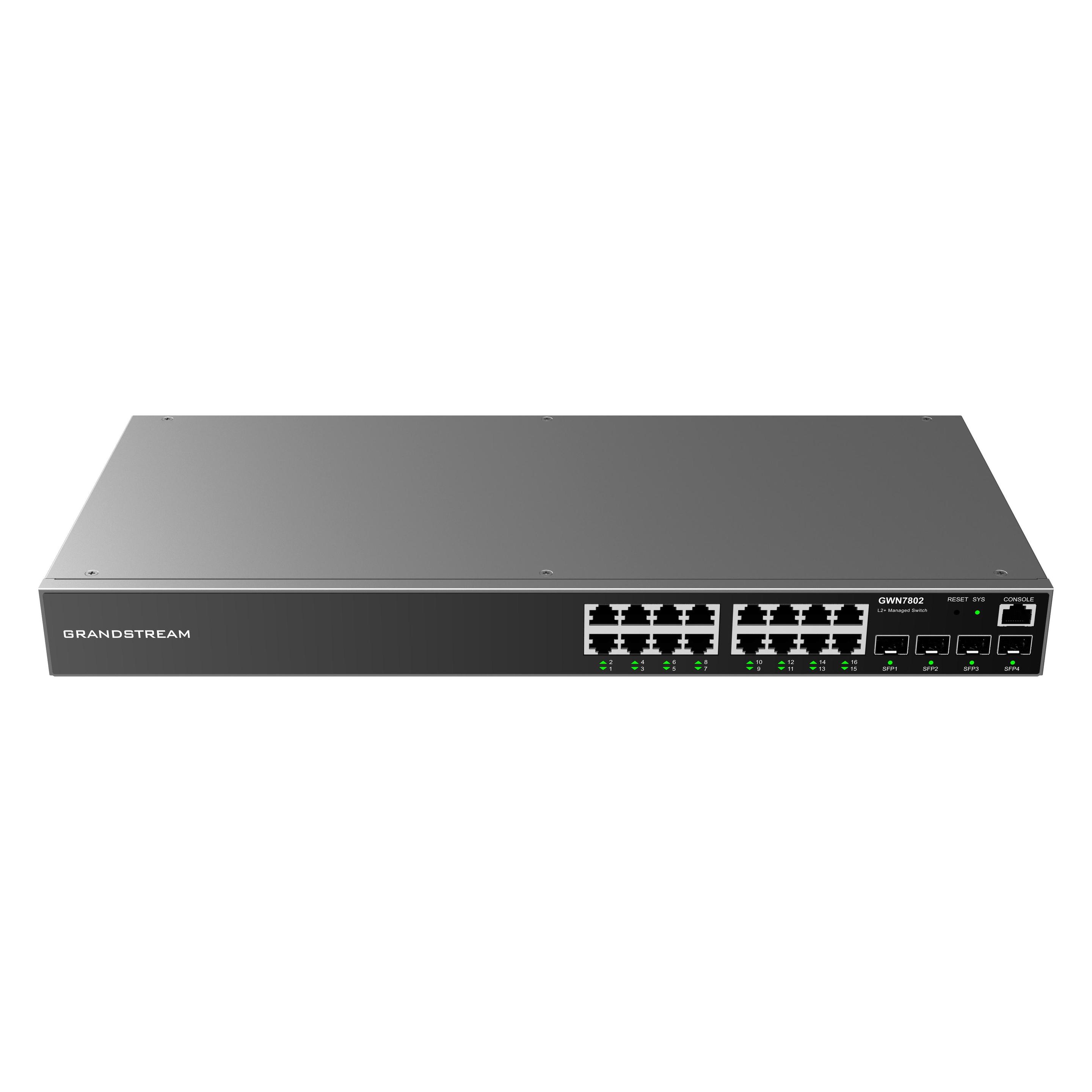 Grandstream GWN7802, Managed Switch, 16x Gigabit ports, 4x SFP, L2 layer (16 Ports) (GWN7802)