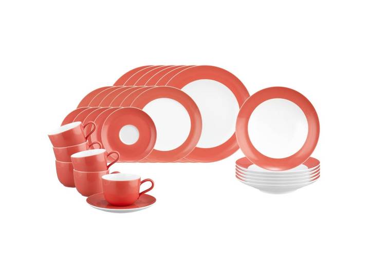 KOMBISERVICE Liberty Pure Colors Flamingo Red 30-tlg.