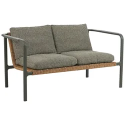 Gartensofa Motty 2-Sitzer, Aluminium & Polyrattan, Nordic Green/Verde Grün