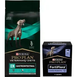 Purina Pro Plan Veterinary Diets Gastrointestinal 12kg + PURINA PVD FortiFlora Dog 30 Beutel