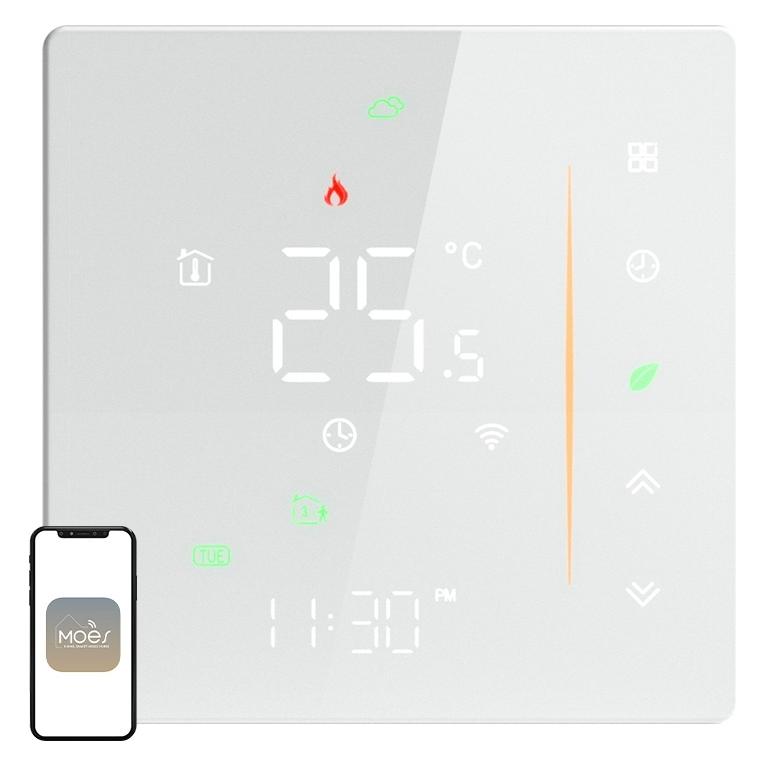 Moes WHT-006-GB-WH WLAN-Thermostat für Elektroheizungen (weiss) (WHT-006-GB-WH-MS)