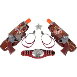 Cowboy-Set für zwei Cowboy-Revolver Sporen Zubehör
