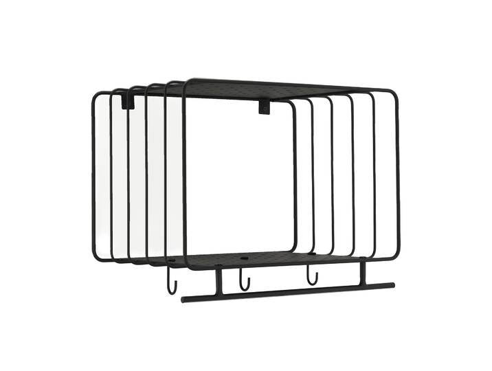 Scandi Living Étagère à chapeaux Nod 45 cm Black