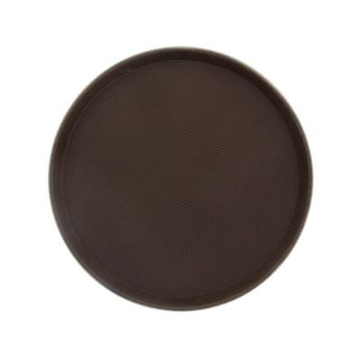 MONOUSO - Plastiktablett Rund Rutschfeste Braun Ø40,0cm (12 Stück)