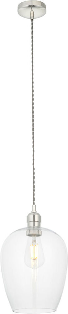 House of Hampton Hovey 1 - Light Single Pendant Bright Nickel 47cm H x 21cm W x 21cm D