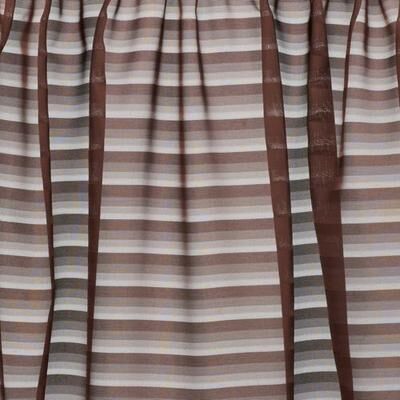 H.c. International, Inc. Nimbus Stripe Scarf Valance, 52 x 144, Chocolate