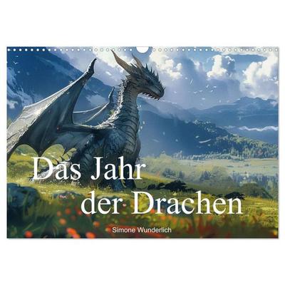 Das Jahr der Drachen (Wandkalender 2027 DIN A3 quer), CALVENDO Monatskalender