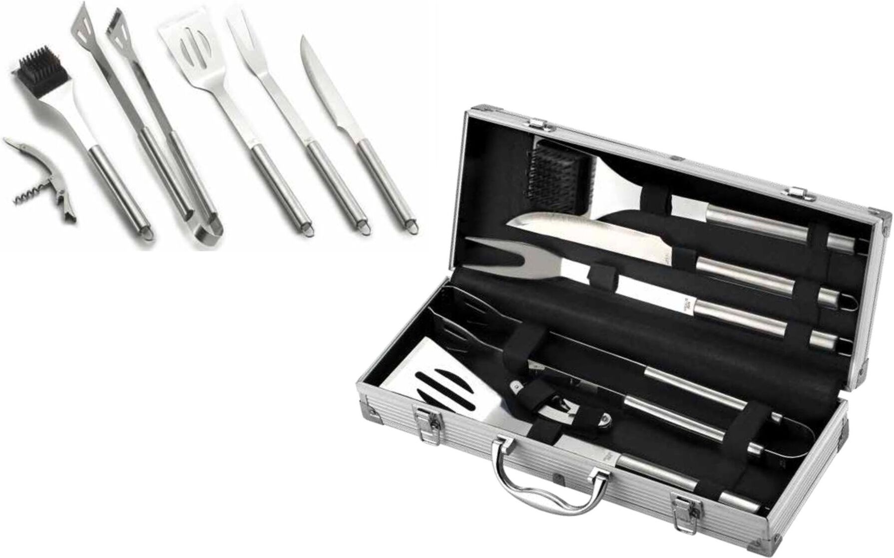 Set attrezzi barbecue Ompagrill 06420 Cromo
