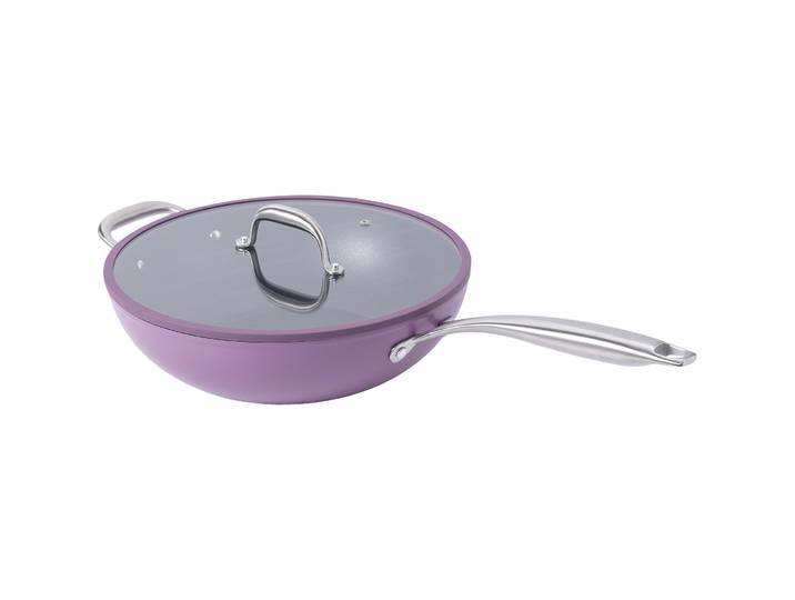Bratpfanne Colori deep taupe / schwarz Aluminium D 30 cm