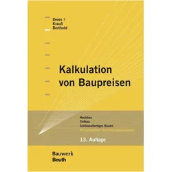 Kalkulation von Baupreisen, Fachbücher von Siri Krauss, Gerhard Drees, Christian Berthold