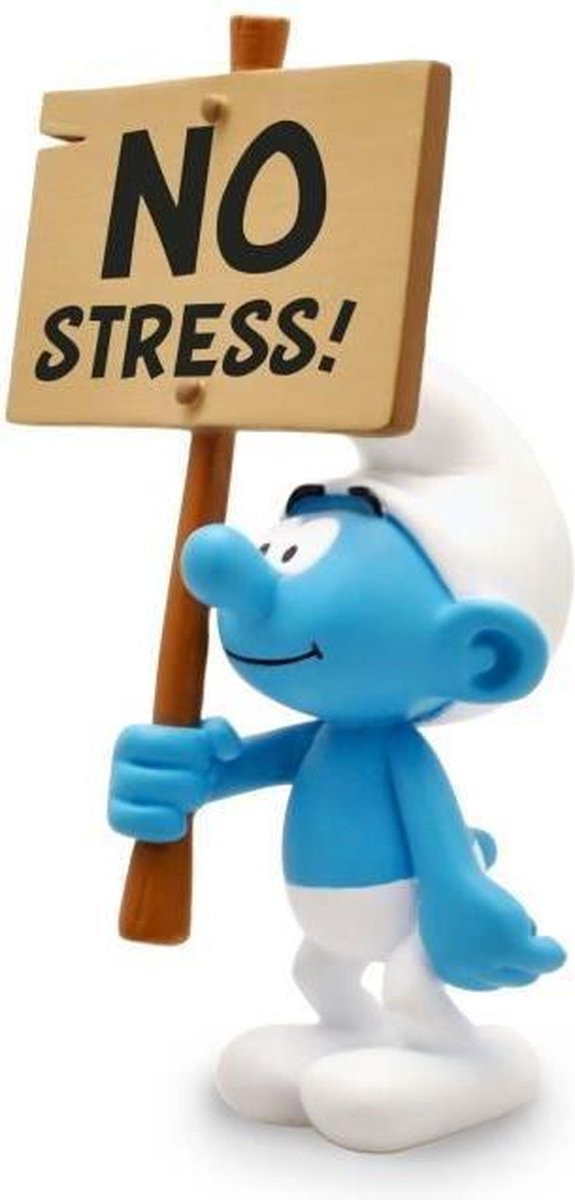 Plastoy No Stress Smurfen verzamelbeeldje van kunsthars, 12 cm