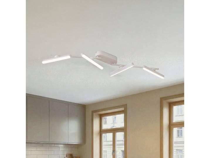 Eldrin 4 LED Deckenleuchte 34W Weiß - Lindby - Wohnzimmer - Modern - Metall - Mehrflammig