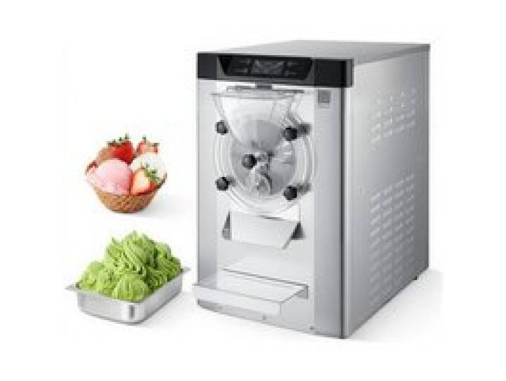VEVOR Gewerbliche Eismaschine Eiscrememaschine 2000 W 12–20 L/h, Tischgerät für Gelato mit 6 L Edelstahlbehälter (304) & Selbstreinigendes LED-Bedienfeld für Snackbars Restaurants Silber