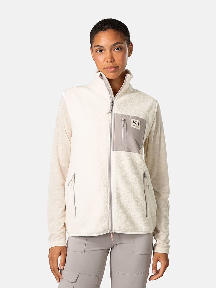 KARI TRAA Fleeceweste "Rothe" in Creme - L