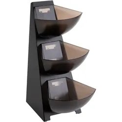 Organizer - OS231BK in Edelstahl schwarz pulverbeschichtet mit 3 Kunststoffschälchen(480012)