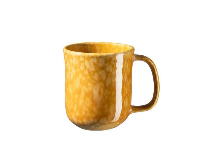 Gipfelstück Tassenset Alpenglühen, Weiß, Dunkelgelb, Keramik, 4-teilig, 410 ml, 10 cm, Made in Europe, Kaffee & Tee, Tassen, Kaffeetassen-Sets
