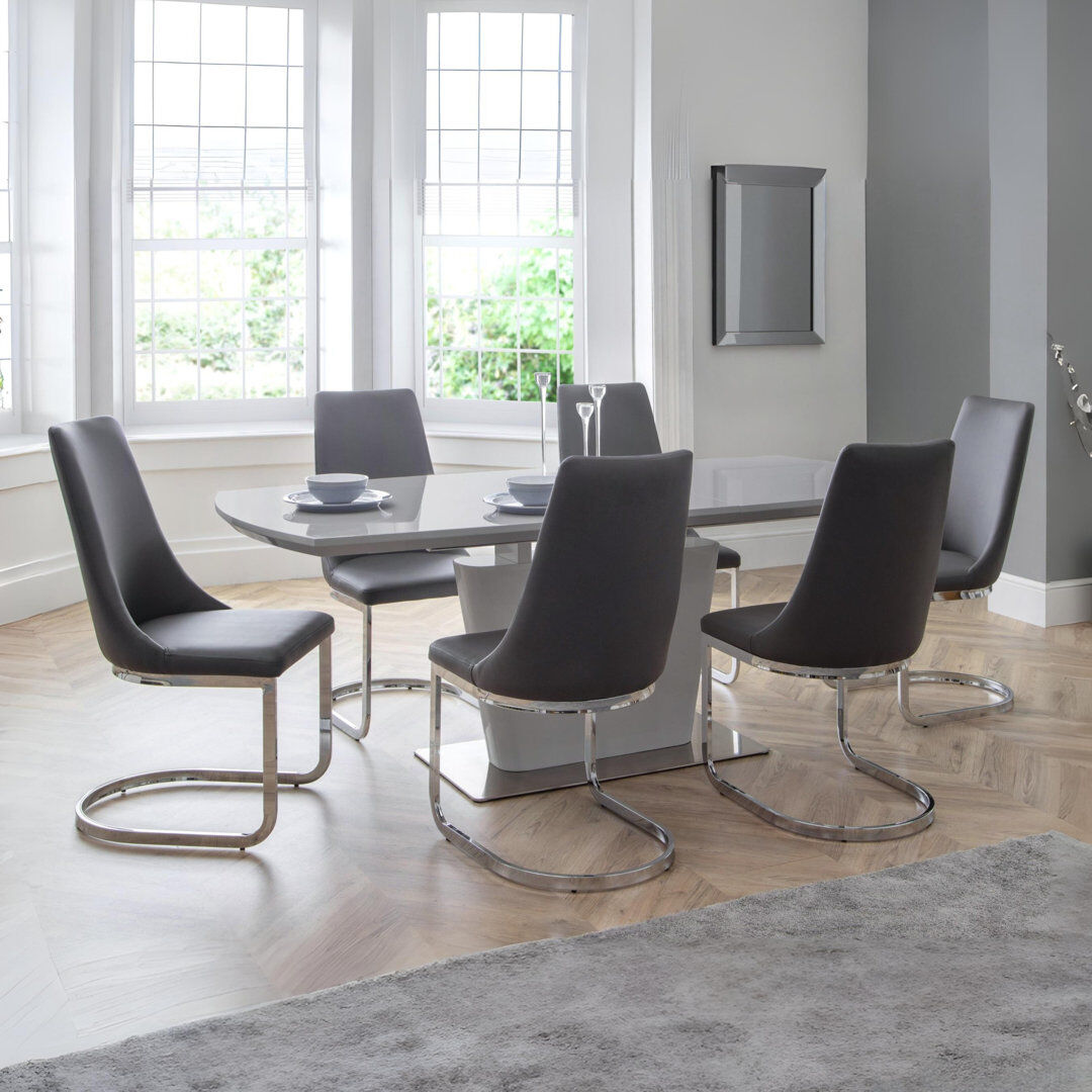 Ivy Bronx Wynnfield 90 cm Extendable Rectangular Dining Table Grey