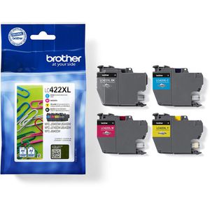Brother Tinte LC-422XLVAL Value Pack, schwarz, cyan, magenta, gelb