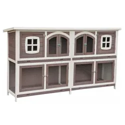 Nanook XXL Kleintierstall Murmel taupe 211x52x107 cm