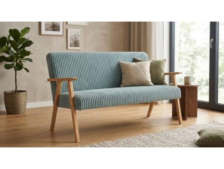 Family Meble Sofa Soler Apollo, 2-Sitzer – Hellblau – 26