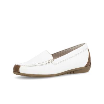 Mokassin GABOR "Mokassin", Damen, Gr. 40, weiß, Schuhe Mokassin