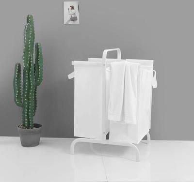 Kodotan sofa 2-Tier Laundry Hamper 110L Large Oxford Clothes Basket Sorter with, Lid and Sorting Cards for Clothes & Toys Storage