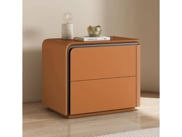 JHPfdhDTR Nachttisch, Nachttisch for Schlafzimmer(Orange,50x40x50cm)