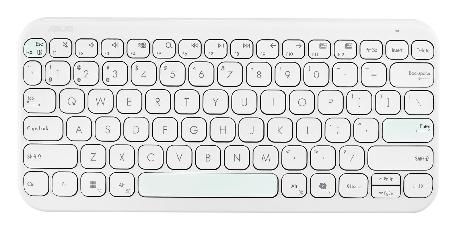 ASUS Marshmallow-Tastatur KW100 Iridescent White 90XB0880-BKB4H0