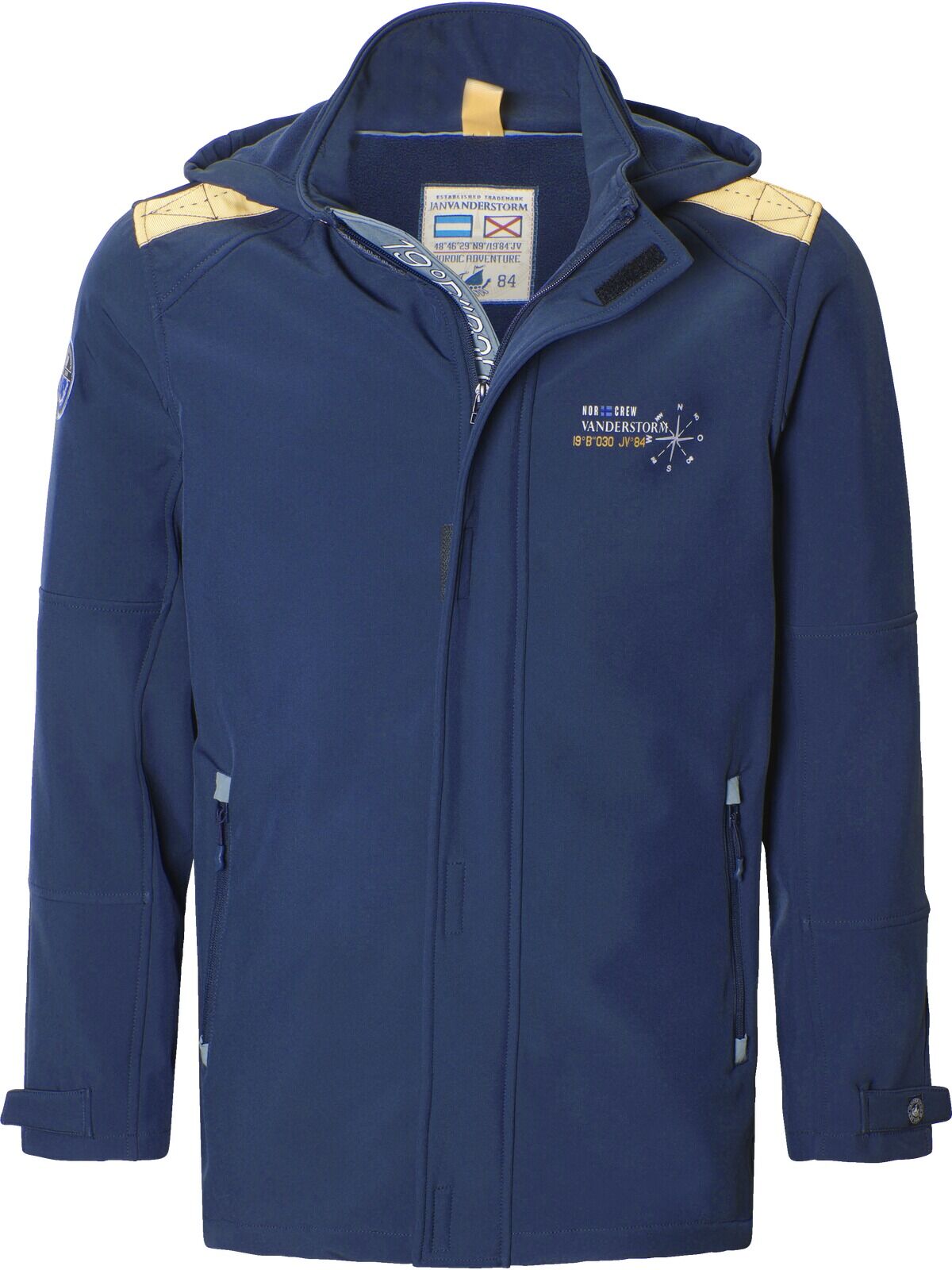 Softshelljacke JAN VANDERSTORM "Softshelljacke PEKKOR", Herren, Gr. 58, blau (dunkelblau), Jacken Softshelljacke, Topseller