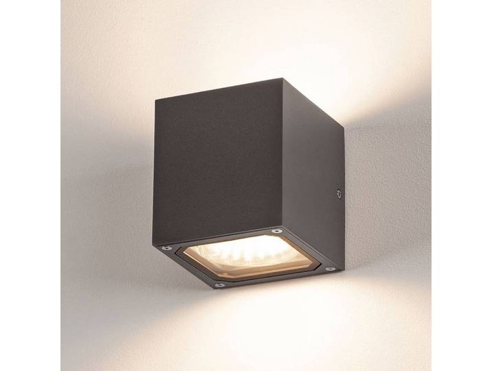 Wandlamp buiten Sitra Cube, zwart, Aluminium, Modern, Wandlamp buiten